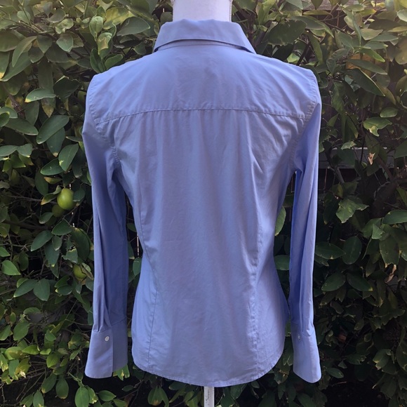 Ann Taylor Blue Classic Button Down Shirt M - Picture 3 of 5